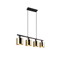 Trio HanglampJason zwart met goud 3-lichts - R36304079