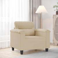 Fauteuil 60 cm microvezelstof crmekleurig