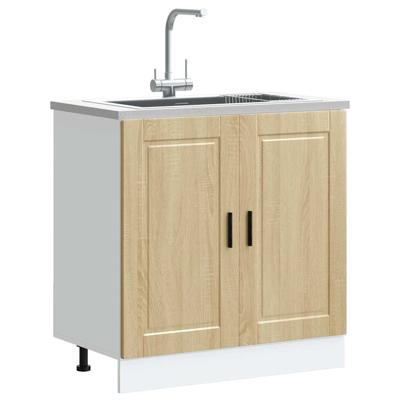 Spoelbakonderkast Porto 80x46x81,5 cm bewerkt hout sonoma eiken