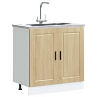 Spoelbakonderkast Porto 80x46x81,5 cm bewerkt hout sonoma eiken