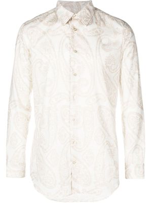 ETRO chemise boutonnée à imprimé cachemire - Blanc