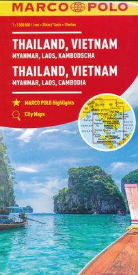 Wegenkaart - landkaart Thailand, Vietnam, Laos, Cambodja | Marco Polo
