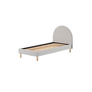 Bed Victoria Bouclé Grijs 90x200 cm
