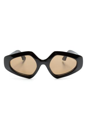 Lapima lunettes de soleil Antonia à monture oversize - Noir