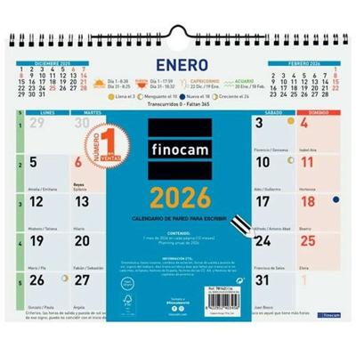 Muurkalender Finocam Multicolour Papier 30 x 24,7 cm