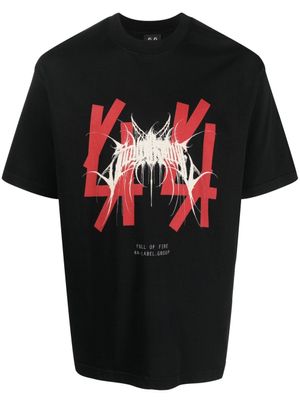 44 LABEL GROUP t-shirt à logo imprimé - Noir