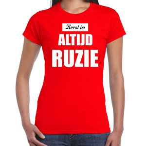 Rood fout kerstshirt / t-shirt Kerst is: altijd ruzie outfit dames