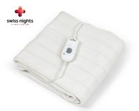 RoyalTextile - Swiss Nights Elektrische Deken - 1- en 2-persoons - Elektrische Deken 90W White - 140 x 150