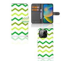 iPhone 14 Pro | Telefoon Hoesje | Zigzag Groen