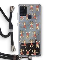 Gymboys: Samsung Galaxy A21s Transparant Hoesje met koord Gymboys: Samsung Galaxy A21s Transparant Hoesje met koord