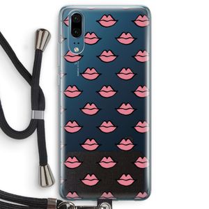Lipjes: Huawei P20 Transparant Hoesje met koord