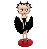 Betty Boop Cool Breeze Zwarte Glitter Jurk Beeld