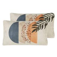 Beliani-BROWALLIA -Sierkussen set van 2-Beige-30 x 50 cm-Polyester - thumbnail