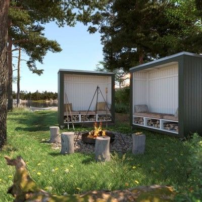 Houten Overdekte Tuinbank Siesta
