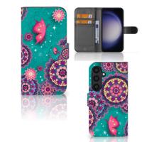 Samsung Galaxy S24 Hoesje Cirkels en Vlinders | Portemonnee hoesje