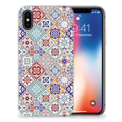 Apple iPhone X | Xs | TPU | Siliconen hoesje | Tiles Color Apple iPhone X | Xs | TPU | Siliconen hoesje | Tiles Color