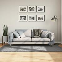 Vloerkleed PAMPLONA shaggy hoogpolig modern 100x200 cm grijs