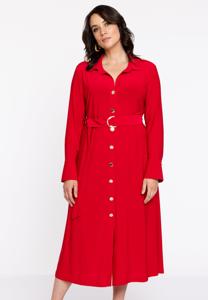 Yoek Jurk met knopen lang | Rood | Maat 58/60