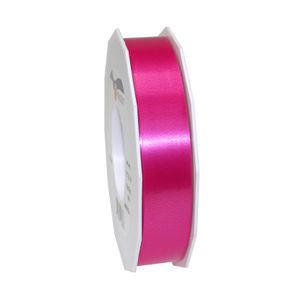 1x Luxe fuchsia roze kunststof lint rollen 2,5 cm x 91 meter cadeaulint verpakkingsmateriaal   -