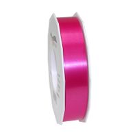 1x Luxe fuchsia roze kunststof lint rollen 2,5 cm x 91 meter cadeaulint verpakkingsmateriaal   -