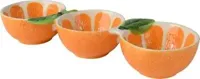 Decoris schaal keramiek sinaasappel 8x28x4cm oranje
