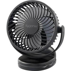 Sygonix Accuventilator 4 W Zwart
