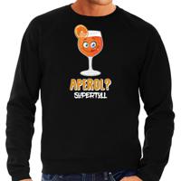 Apres ski sweater voor heren - aperol supertoll - zwart - apres ski/wintersport - aperol spritz - thumbnail