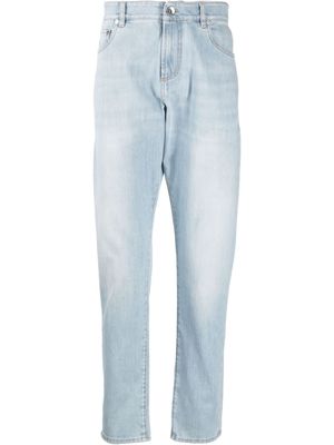 Brunello Cucinelli jean à coupe droite - Bleu
