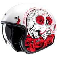 HJC V31 Desto, Jethelm of scooter helm, Wit Rood - thumbnail