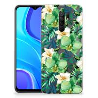 Xiaomi Redmi 9 | TPU Case | Orchidee Groen