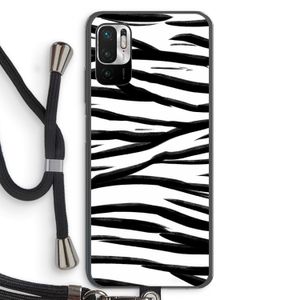 Zebra pattern: Xiaomi Redmi Note 10 5G Transparant Hoesje met koord