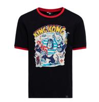 King Kerosin King Kong Paris Ringer Shirt Black Red-M