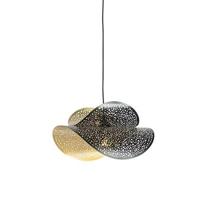 QAZQA Oosterse hanglamp zwart met goud 28 cm - Japke - thumbnail