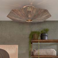 GOOD&MOJO Plafondlamp 'Panama' Raffia, 65cm, kleur Grijs