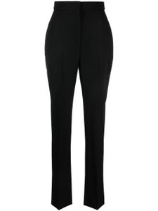 Alexander McQueen pantalon de tailleur en laine à taille haute - Noir