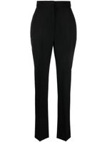 Alexander McQueen pantalon de tailleur en laine à taille haute - Noir - thumbnail