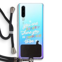 Right Place: Huawei P30 Transparant Hoesje met koord