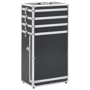 VidaXL Make-up trolley aluminium zwart