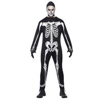 Skelet kostuum zwart/wit voor volwassenen 52-54 (L)  -