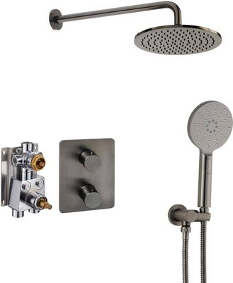 Ben Lavion 250 inbouw regendoucheset met 4 straalsoorten Ø25cm gunmetal pvd