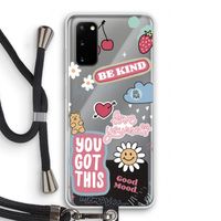 Positivity: Samsung Galaxy S20 Transparant Hoesje met koord