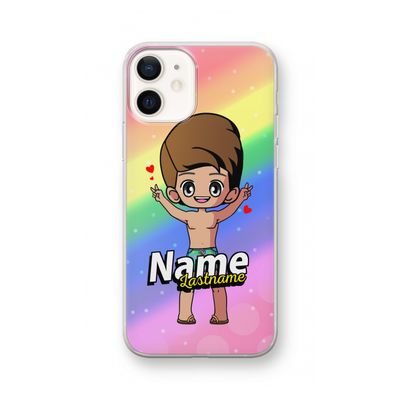 Chibi Maker man: iPhone 12 Transparant Hoesje