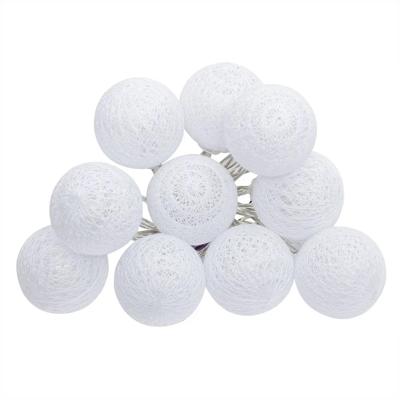 Atmosphera LED slinger - met 16 bollen - D3,5 cm - wit - lengte 2,2 meter - Sfeer verlichting