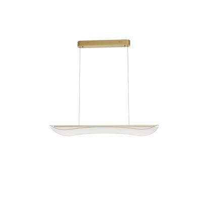 Lyora HanglampAgos goud met kunststof smal - 9054443