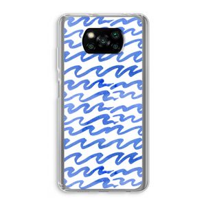 Blauwe golven: Xiaomi Poco X3 Pro Transparant Hoesje