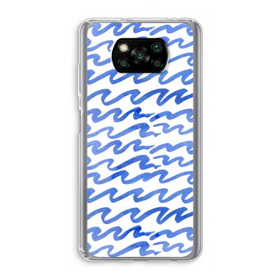 Blauwe golven: Xiaomi Poco X3 Pro Transparant Hoesje
