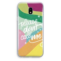 Don't call: Samsung Galaxy J3 (2017) Transparant Hoesje
