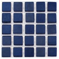 Glorex hobby mozaieken maken steentjes/tegels - 238x - donkerblauw - 0.5 x 0.5 x 0.2 cm - zelfkleven