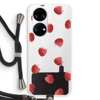 Framboosjes: Huawei P50 Transparant Hoesje met koord