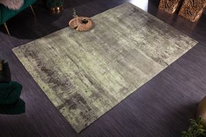 Vintage tapijt MODERN ART 240x160cm groen gewassen used look - 41258